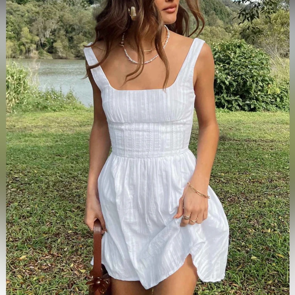 Lorinda Mini Dress White